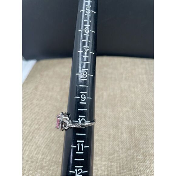 Bundle of 3 Heart Stone Rings Valentines Theme Pink and Red with Rhinestone Cute - Picture 8 of 13